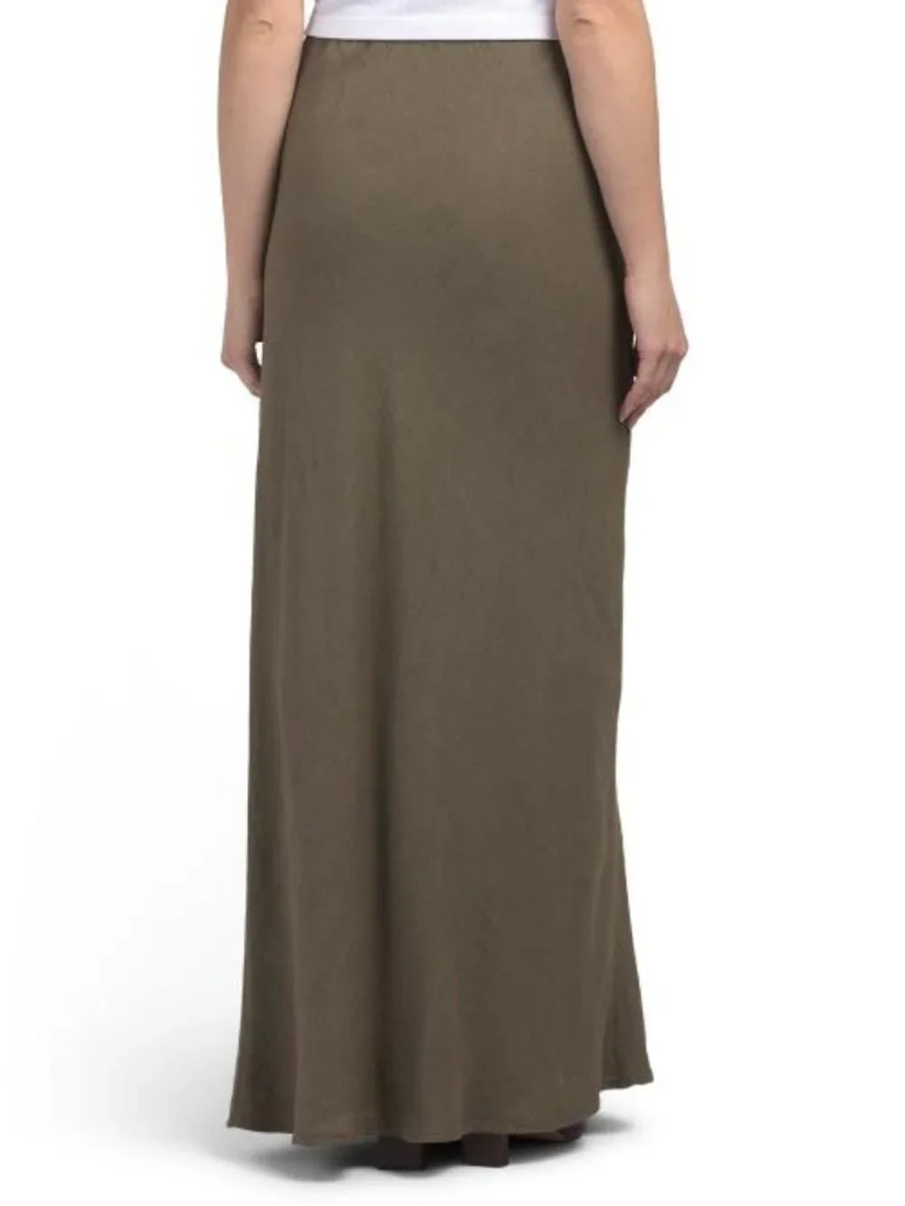 ROSEMARINE Made In Italy Linen Blend A-line Maxi Skirt